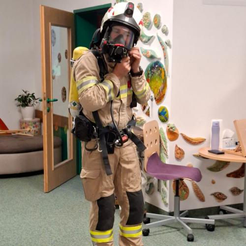 Die Feuerwehr auf Besuch